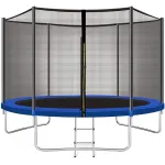 Trambulina pentru copii si gradina 244 cm, cu scara si plasa exterioara