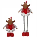 Figurină de Crăciun ren decorativ, cu picioare telescopice, 55-95 cm