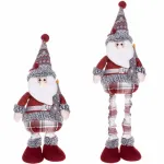 Figurina decorativa Mos Craciun cu picioare telescopice, 57-80 cm