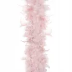 Ghirlandă decorativă roz din pene naturale pentru brad și decor, 300 cm