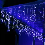 Ghirlandă luminoasă tip perdea 500 LED-uri, 20 m, albastră, interior/exterior