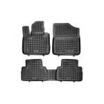 Mănuși de cauciuc specifice potrivite pentru Hyundai Santa Fe Hybrid după 2020 cu 5 locuri, set de 3 piese, culoare neagră Performance AutoTuning