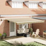 Cortina Retractabilă cu Manual 450 ×350 cm țesătură GartenMobel Dekor