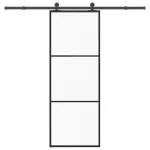 Ușă glisantă cu set feronerie, 76x205 cm, sticlă ESG/aluminiu GartenMobel Dekor