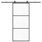 Ușă glisantă cu set feronerie, 90x205 cm, sticlă ESG/aluminiu GartenMobel Dekor