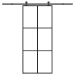 Ușă glisantă cu set feronerie, 90x205 cm, sticlă ESG/aluminiu GartenMobel Dekor