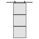 Ușă glisantă cu set de feronerie sticlă temperată și aluminiu GartenMobel Dekor