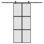 Ușă glisantă cu set de feronerie sticlă temperată și aluminiu GartenMobel Dekor