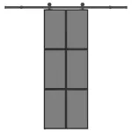 Ușă glisantă cu set de feronerie sticlă temperată și aluminiu GartenMobel Dekor