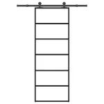 Ușă glisantă cu set feronerie, 76x205 cm, sticlă ESG/aluminiu GartenMobel Dekor