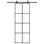 Ușă glisantă cu set feronerie, 76x205 cm, sticlă ESG/aluminiu GartenMobel Dekor