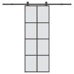 Ușă glisantă cu set feronerie, 76x205 cm, sticlă ESG/aluminiu GartenMobel Dekor