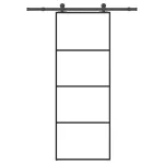 Ușă glisantă cu set feronerie, 76x205 cm, sticlă ESG/aluminiu GartenMobel Dekor