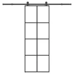 Ușă glisantă cu set feronerie, 76x205 cm, sticlă ESG/aluminiu GartenMobel Dekor