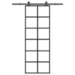 Ușă glisantă cu set feronerie, 76x205 cm, sticlă ESG/aluminiu GartenMobel Dekor