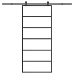 Ușă glisantă cu set feronerie, 90x205 cm, sticlă ESG/aluminiu GartenMobel Dekor