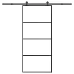 Ușă glisantă cu set feronerie, 90x205 cm, sticlă ESG/aluminiu GartenMobel Dekor