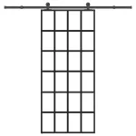 Ușă glisantă cu set feronerie, 90x205 cm, sticlă ESG/aluminiu GartenMobel Dekor