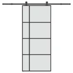 Ușă glisantă cu set feronerie, 90x205 cm, sticlă ESG/aluminiu GartenMobel Dekor