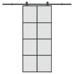 Ușă glisantă cu set feronerie, 90x205 cm, sticlă ESG/aluminiu GartenMobel Dekor