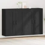 Cabinet suspendat 2 pcs Stejar Negru 69,5 x 34 x 90 cm GartenMobel Dekor