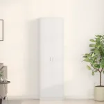 Dulap cu raft cu depozitare Alb 55 x 25 x 189 cm Lemn compozit GartenMobel Dekor