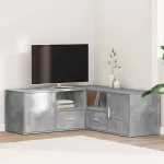 Dulap de colț, gri beton, 200x40x45 cm, lemn prelucrat GartenMobel Dekor