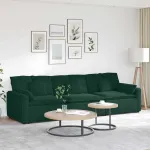 Canapea modulară cu perne, verde închis GartenMobel Dekor