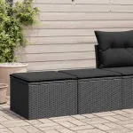 Set mobilier de grădină cu perne, 2 piese poliratan/lemn acacia GartenMobel Dekor