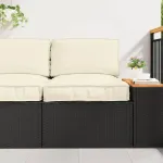 Set de perne pentru palet 2 pcs Crem Material Oxford GartenMobel Dekor