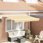 Cortina Retractabilă Galben 250 x 200 cm țesătură GartenMobel Dekor