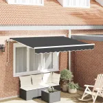Cortina Retractabilă Antracit 250 x 200 cm țesătură GartenMobel Dekor