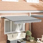 Cortina Retractabilă Manual Antracit 250 x 200 cm țesătură GartenMobel Dekor