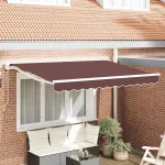 Cadru de copertină Maro 300 x 200 cm Poliester cu Acoperire PU GartenMobel Dekor