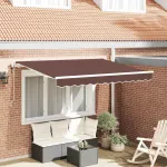 Cortina Retractabilă Maro 300 x 200 cm țesătură GartenMobel Dekor