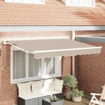 Cortina Retractabilă Bej 350 x 200 cm Aluminiu și țesătură GartenMobel Dekor