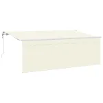 Cortina Retractabilă Crem 400 x 200 cm Poliester și Aluminiu GartenMobel Dekor