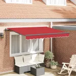 Cortina Retractabilă Roșu 350 x 200 cm țesătură GartenMobel Dekor