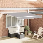 Cortina Retractabilă Gri deschis 350 x 250 cm GartenMobel Dekor