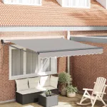 Cortina Retractabilă Gri deschis 350 x 250 cm GartenMobel Dekor