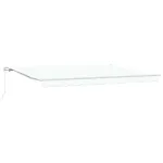 Copertină Manual Alb 450 x 300 x 165 cm Poliester și metal GartenMobel Dekor