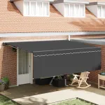 Cortina Retractabilă Manual Antracit 450 × 300 cm GartenMobel Dekor