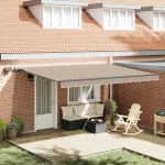 Cortina Retractabilă Manual Bej 450 ×300 cm țesătură GartenMobel Dekor
