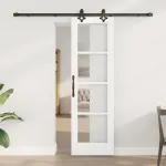 Ușă glisantă ORKDAL Alb și negru 61 x 198,5 cm GartenMobel Dekor