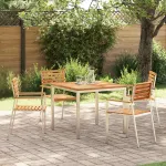 Set de masă pentru grădină 5 pcs Maro Lemn solid de tec GartenMobel Dekor