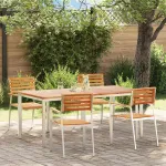 Set de masă pentru grădină 5 pcs Maro Lemn solid de tec GartenMobel Dekor