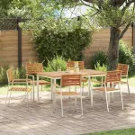 Set de masă pentru grădină 7 pcs Maro Lemn Solid de Acacia GartenMobel Dekor