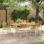 Set de masă pentru grădină 7 pcs Maro Lemn Solid de Acacia GartenMobel Dekor