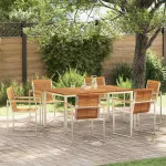 Set de masă pentru grădină 7 pcs Maro Lemn Solid de Acacia GartenMobel Dekor