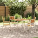 Set dining pentru exterior 5 pcs Maro Lemn Solid de Acacia GartenMobel Dekor